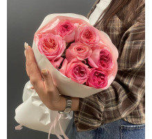 Букет из 7 пионовидных роз "Pink Xpression